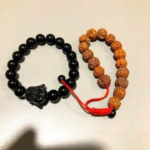 Buddah and Vintage Rudraksha beads bracelet